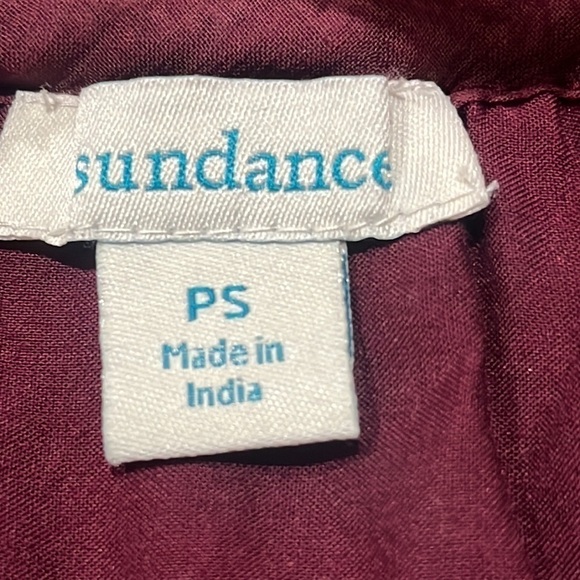 SUNDANCE WOMENS PEASANT EMBROIDERED TOP, WINE COLOR SIZE PS - Picture 4 of 8